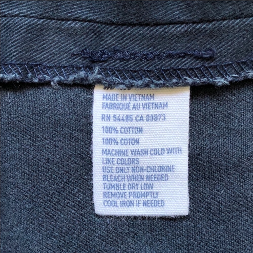 American Eagle Outfitters Navy Blue Utility Jacket Adjustable Collar Coa… - Picture 10 of 12
